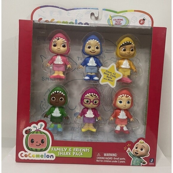 CoComelon Official Family & Friends 3" Figure Shark Theme Kids Character Toy NEW - Picture 3 of 12